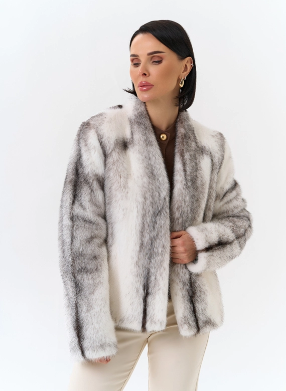 Жакет из меха норки крестовки Cross