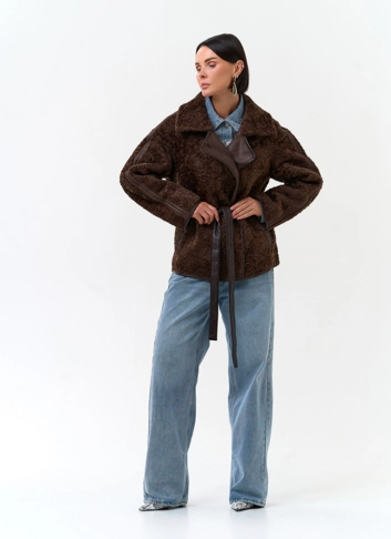 Женская дубленка из экокожи