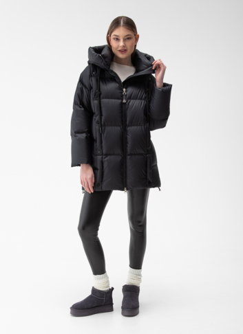 Женский пуховик с капюшоном 