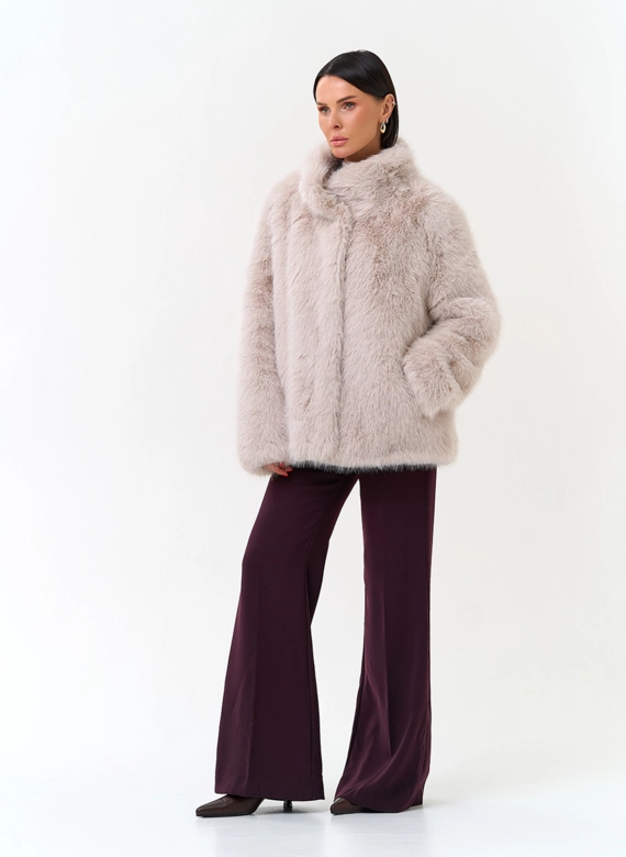 Женская шуба из эко меха фото