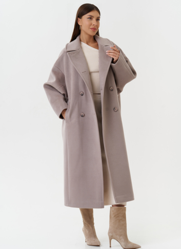 Женское двубортное пальто