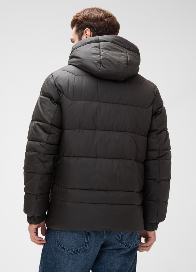 фото Мужской пуховик с капюшоном  модель № 28873