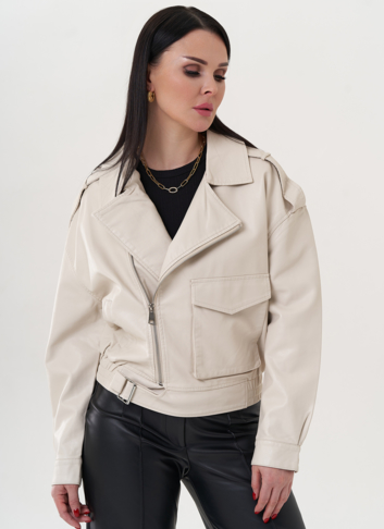 Куртка "бомбер" из эко кожи