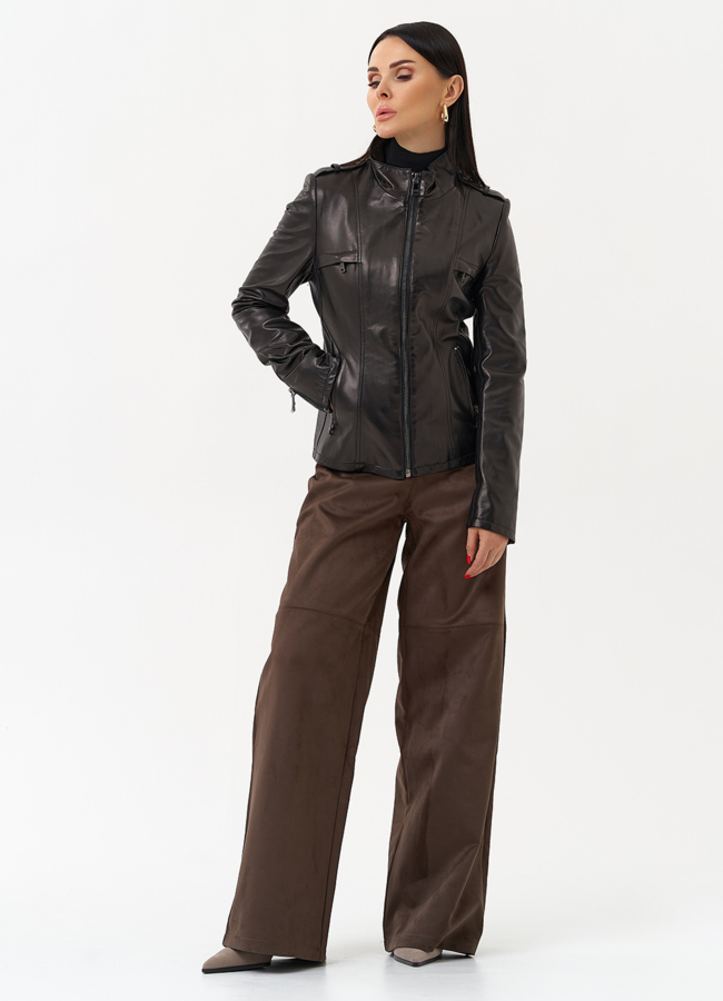 Женская кожаная куртка модель № 20500 в рассрочку