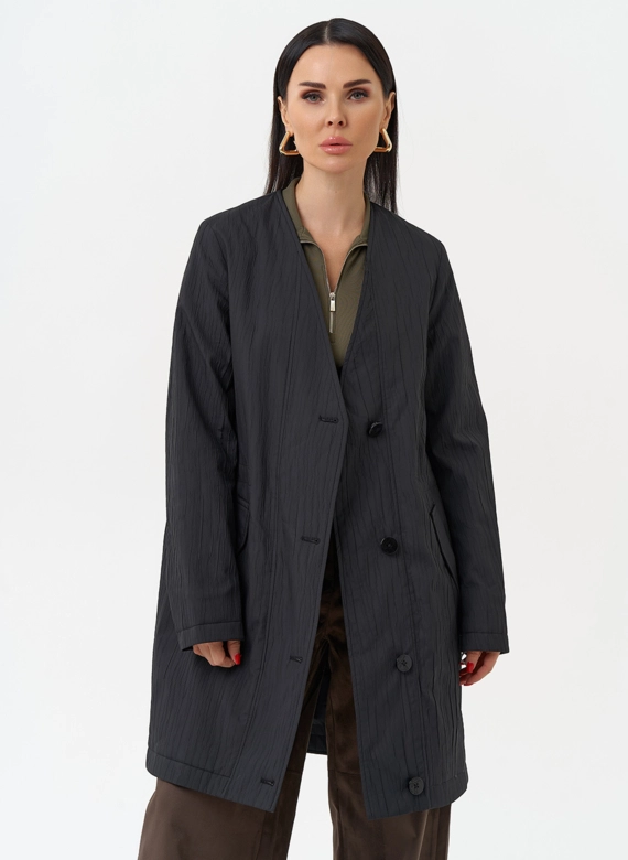 Женское утепленное полупальто трансформер фото