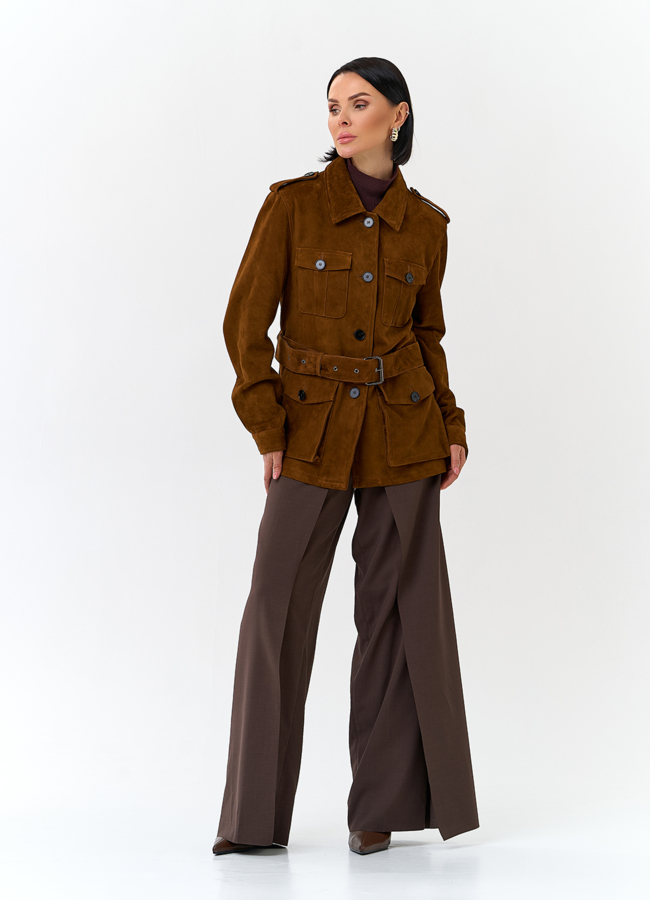 Куртка - сафари женская из натуральной замши модель № 29922 универмаг малина