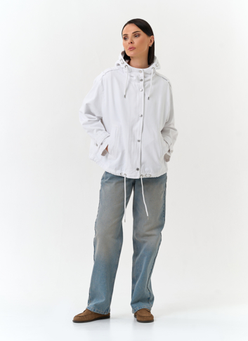 Женская джинсовая куртка с капюшоном