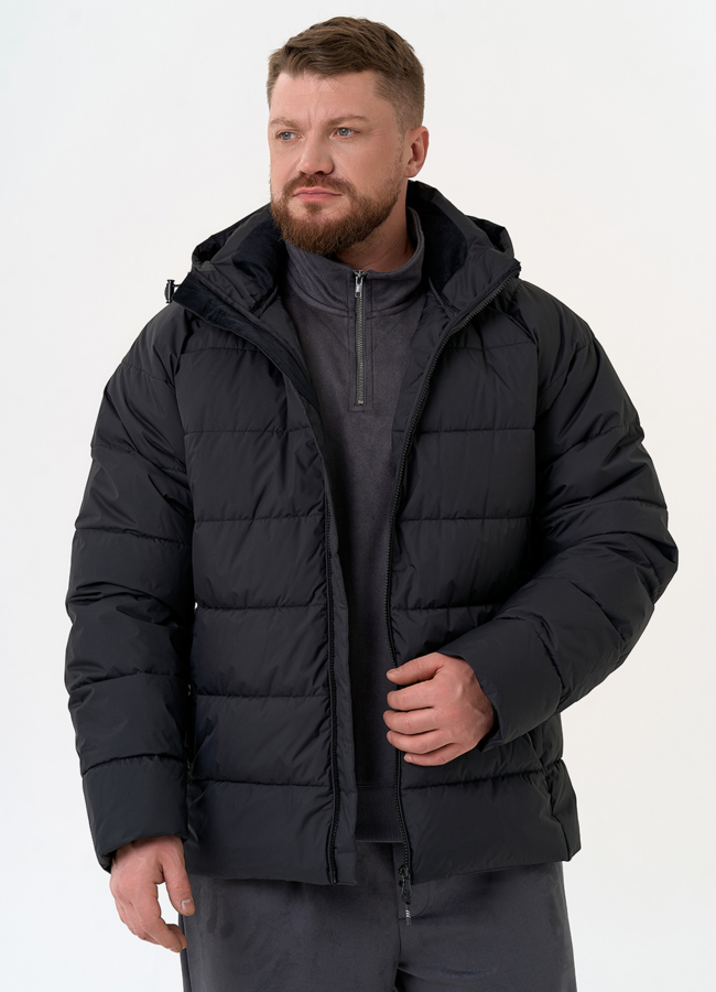 Мужской пуховик с капюшоном модель № 31459 универмаг малина