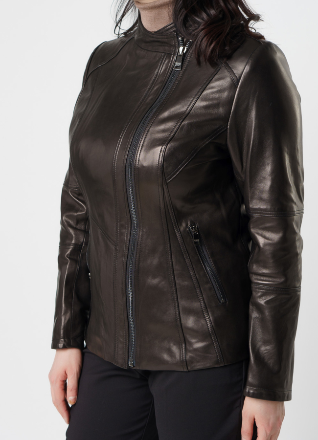 Куртка из натуральной кожи модель № 18228 в рассрочку