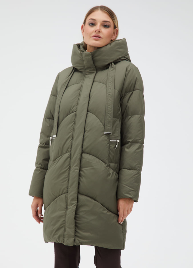 Женский пуховик с капюшоном модель № 31125 в кредит