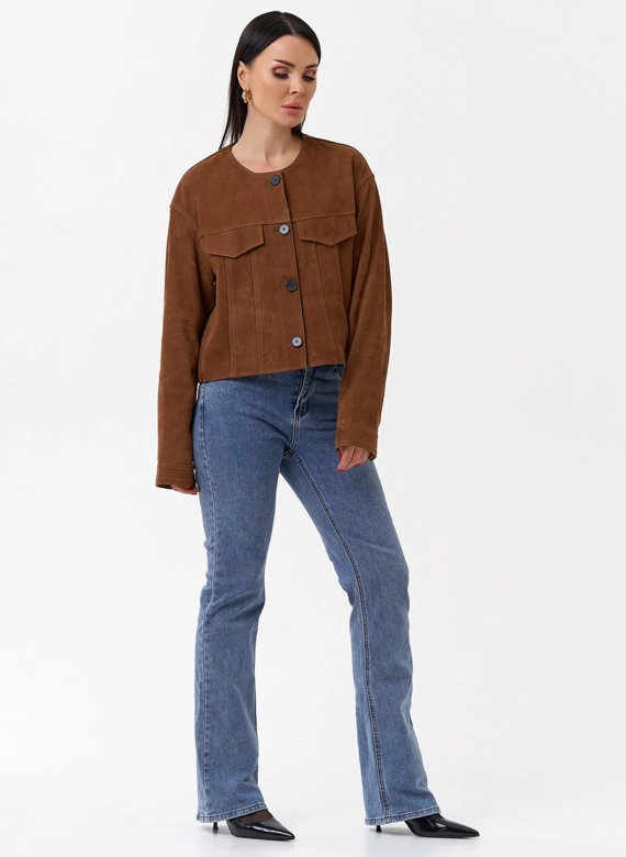 Куртка из натуральной замши фото