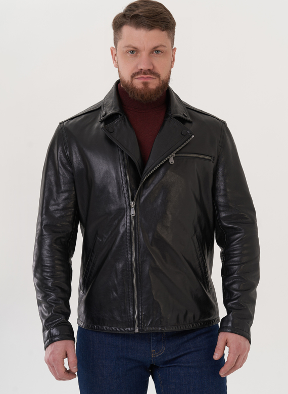 Мужская кожаная куртка "косуха" 