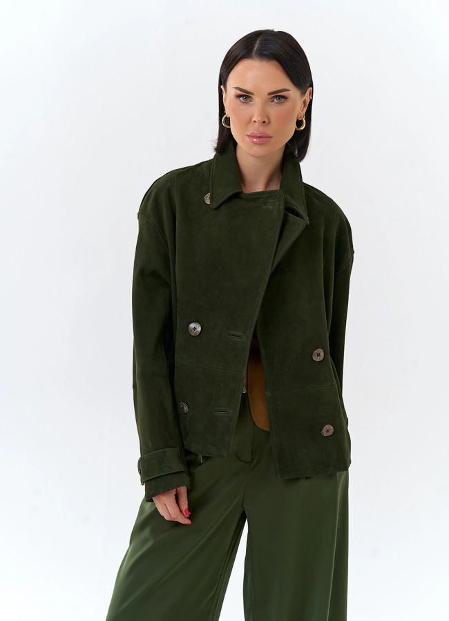 Женская куртка из натуральной замши модель № 32524 универмаг малина