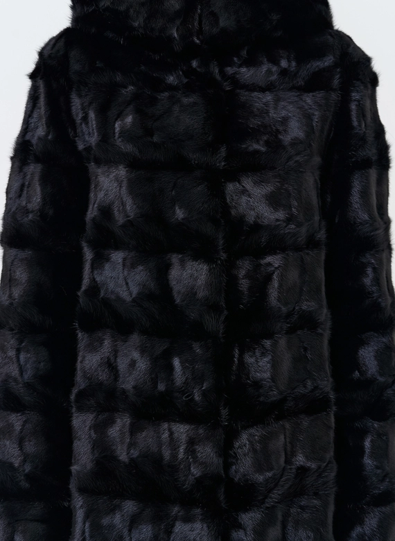 Шуба из меха норки фото